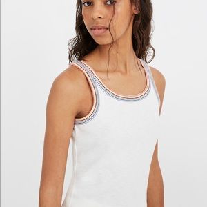 Madewell Rainbow Trim Tank NWOT